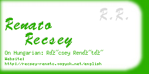 renato recsey business card